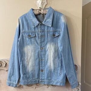 Lola + The Boys Light Blue sequin Jean Jacket